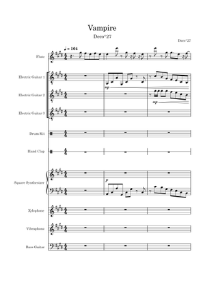 Vampire – DECO*27 ヴァンパイア-DECO*27 Sheet Music for Piano (Solo