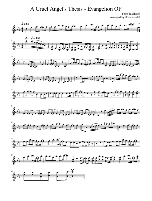 A Cruel Angel's Thesis (Evangelion OP) – Yoko Takahashi (Violin)