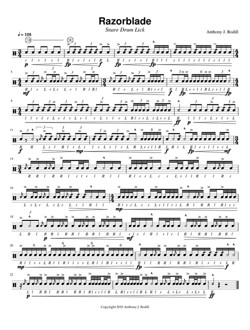 Razorblade (Snare Drum Lick)