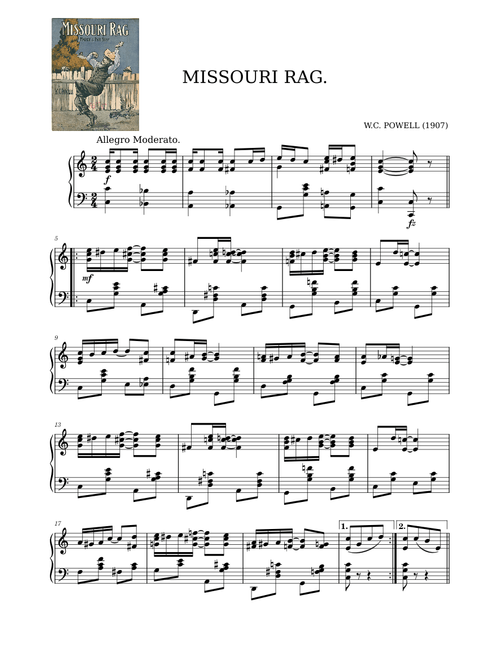 Missouri Rag by W.C. Powell (1907)