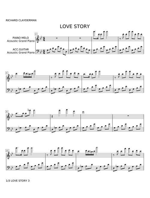 Love story - Richard Clayderman