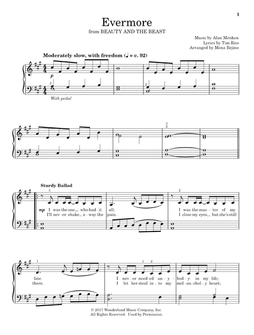 Evermore (from Beauty and the Beast) (arr. Mona Rejino) - Josh Groban (Educational Piano)