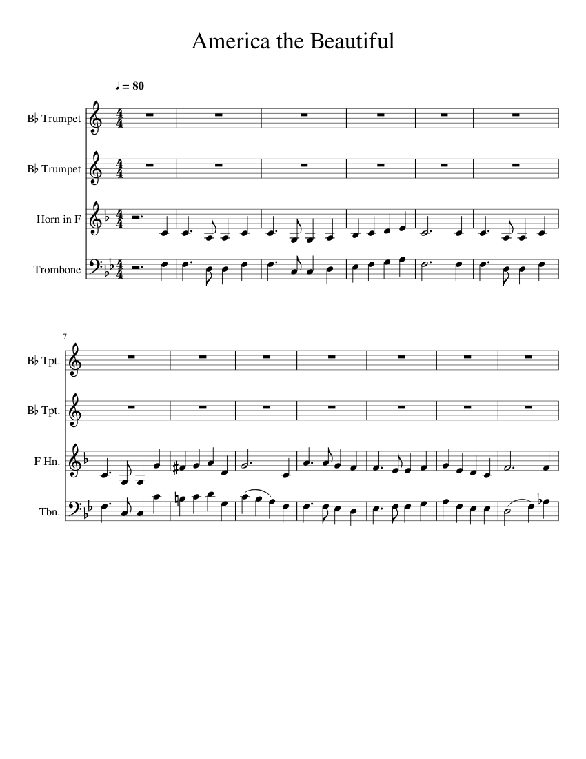 America the beautiful trumpet sale