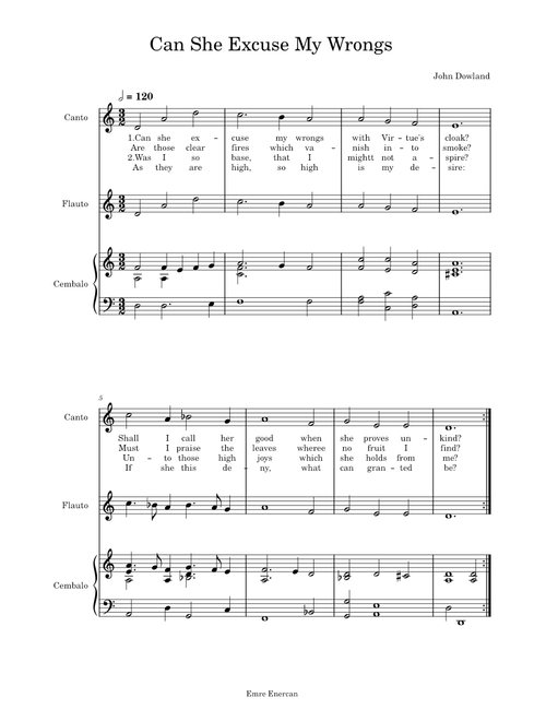 Can She Excuse My Wrongs - John Dowland