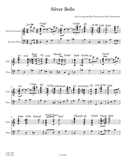 Silver bells – Jay Livingston