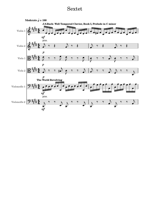 The World Revolving Mashup for String Sextet