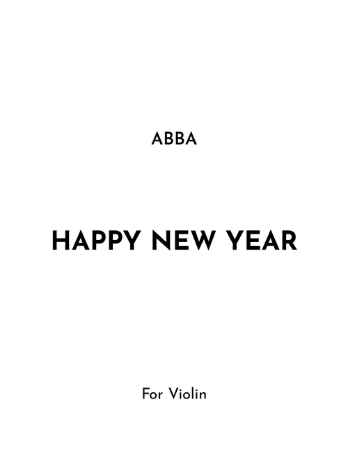 Happy New Year (Arr. Jireh J.) - ABBA (Violin Solo)