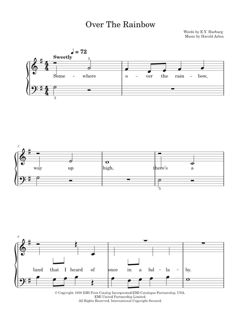Over the rainbow - Eva Cassidy (Easy Piano)