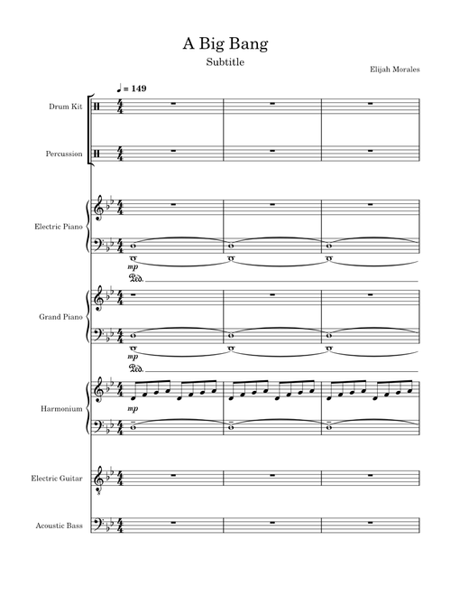 Big Bang – elijahmrls122 sheet music arranged by HARI88 