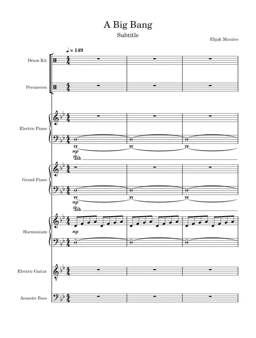 Big Bang – elijahmrls122 sheet music arranged by HARI88