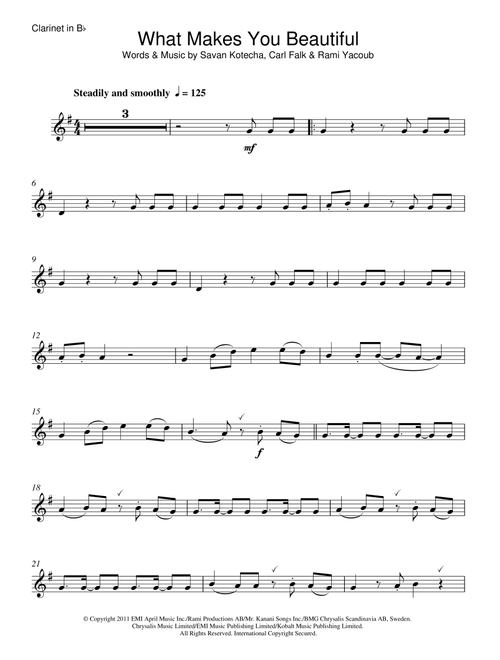 What Makes You Beautiful - One Direction (Clarinet Solo)