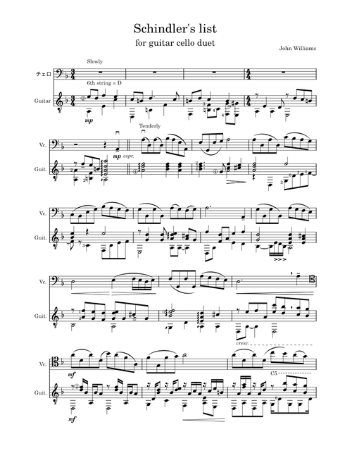 Schindler's List Theme – John Williams