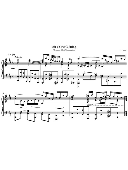 Bach - Air on the G String - Siloti Transcription for -Samsung Tab 5SE
