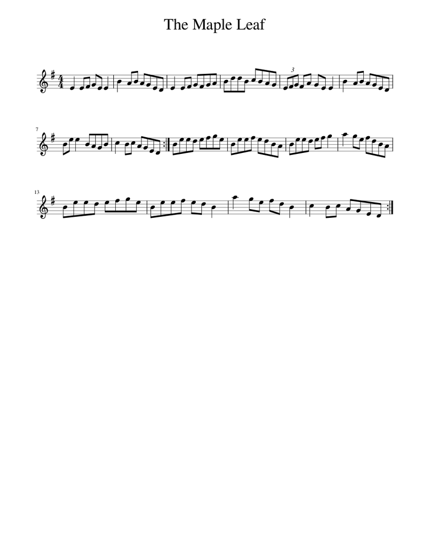Maple Notes.pdf The Maple Leaf Sheet music for Piano (Solo) Easy | Musescore.com
