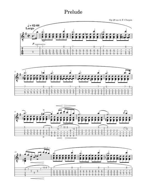 Prelude in E minor Op. 28 No. 4 – Frédéric Chopin