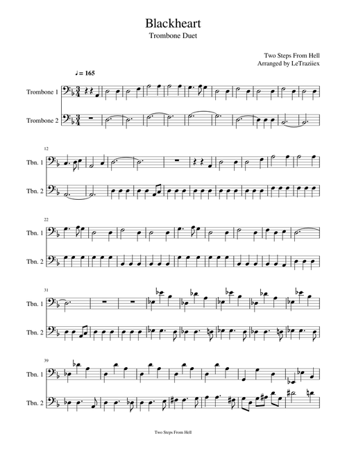Blackheart - Two Steps From Hell (Trombone Duet)