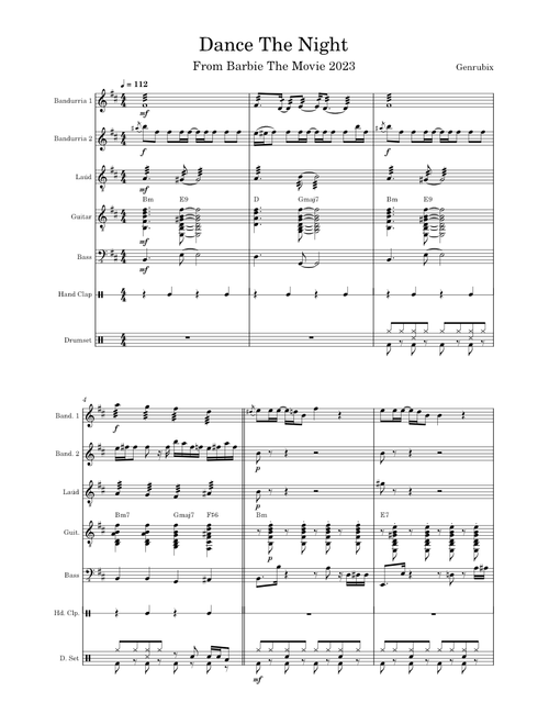 Dance the Night, from the Barbie The Album/Dua Lipa - RONDALLA (short ver.)