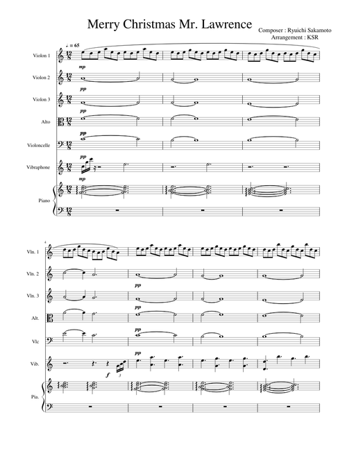 Merry Christmas Mr Lawrence - Ryuichi Sakamoto, Arrgt KSR