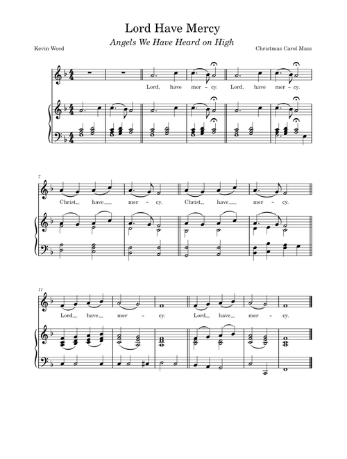 Lord Have Mercy - Angels We Have Heard on High - Christmas Carol Mass