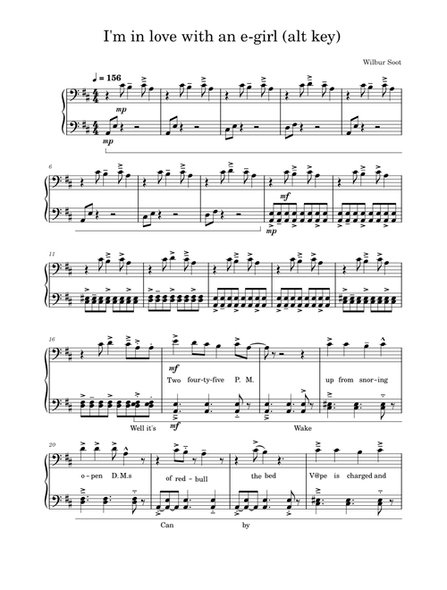 (ALTERNATE KEY) I'm in Love with an E-Girl – Wilbur Soot