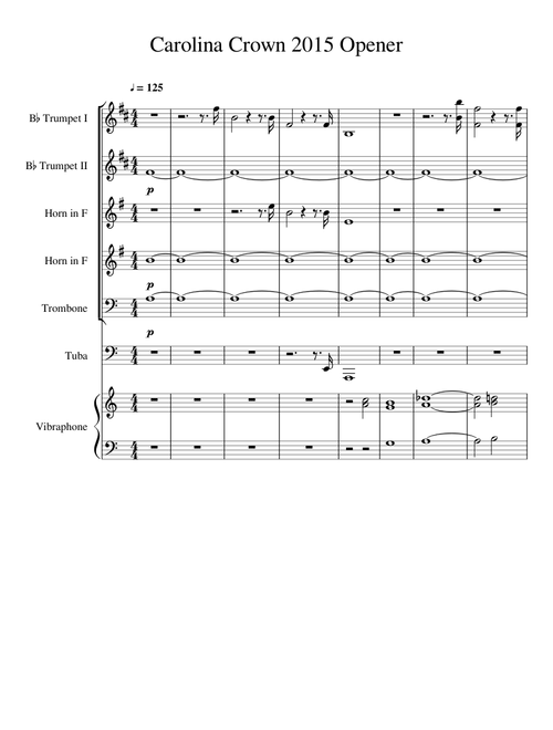 Carolina Crown 2015 Opener Transcription