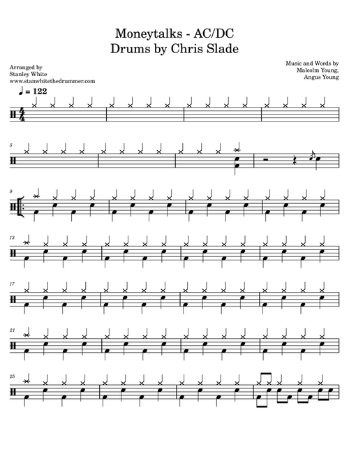 Moneytalks (Arr. Stanley White) - AC/DC (Drums)