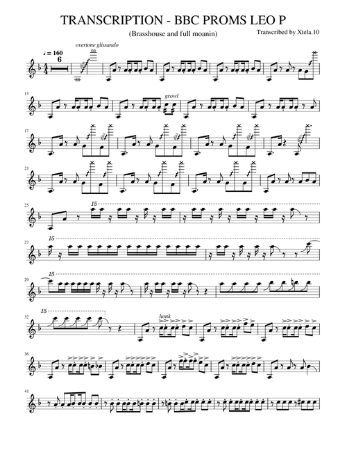 Full Brasshouse / Moanin' Transcription Leo P BBC Proms 2017