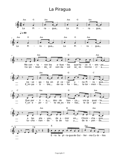 La Piragua Canto