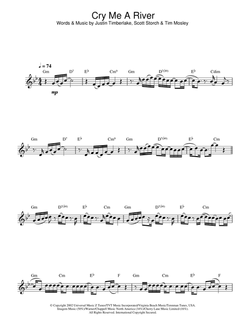 Cry Me A River - Justin Timberlake (Alto Sax Solo)