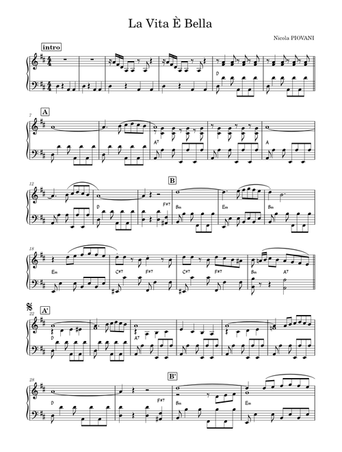 La vita e bella – Nicola Piovani - solo accordion