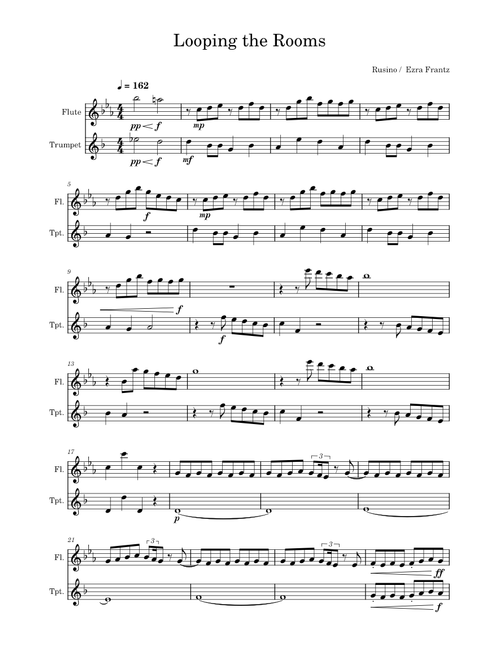 Looping the Rooms / ループザルーム – rusino / Trumpet Flute Duet