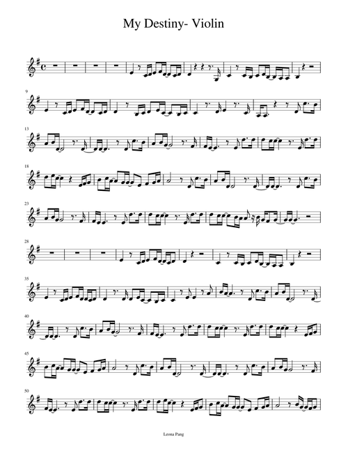 My Destiny- Violin