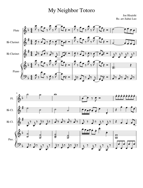 My_Neighbor_Totoro_Flute_Clarinet_Piano