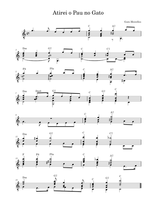 Atirei o Pau no Gato - Brazilian Children Folk Song