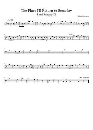 The Place I'll Return To Someday - Final Fantasy IX Sheet Music