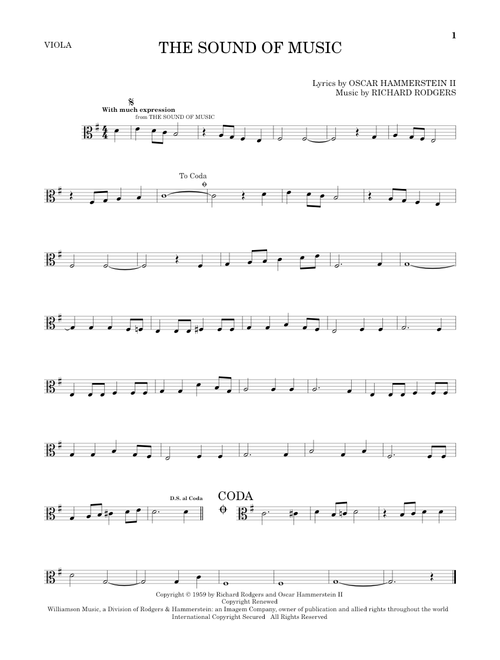 The Sound Of Music - Rodgers & Hammerstein (Viola Solo)