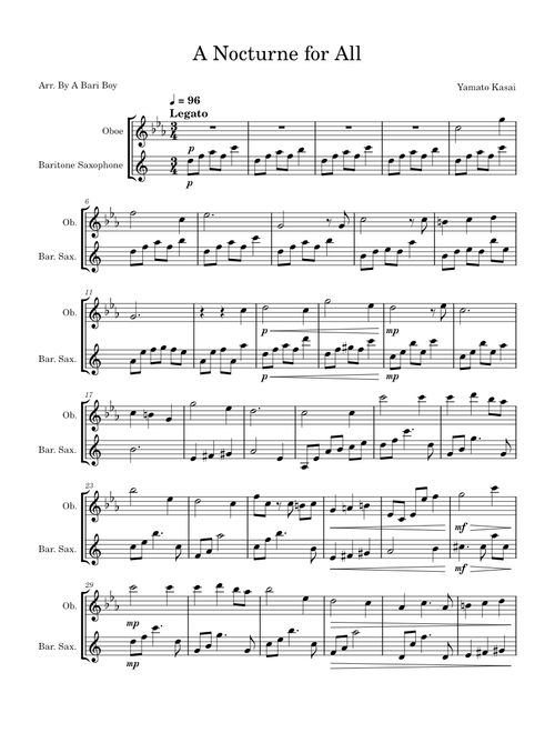 A Nocturne for All – Yamato Kasai Oboe Bari Deut