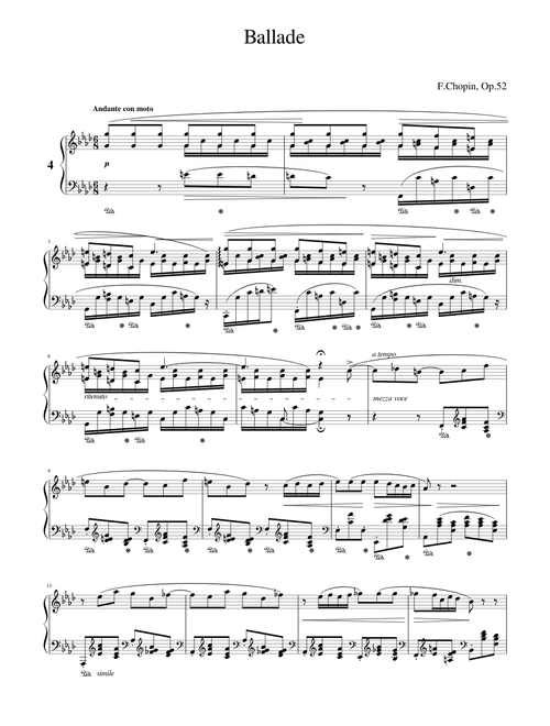 Ballade No.4 (F.Chopin, Op.52)