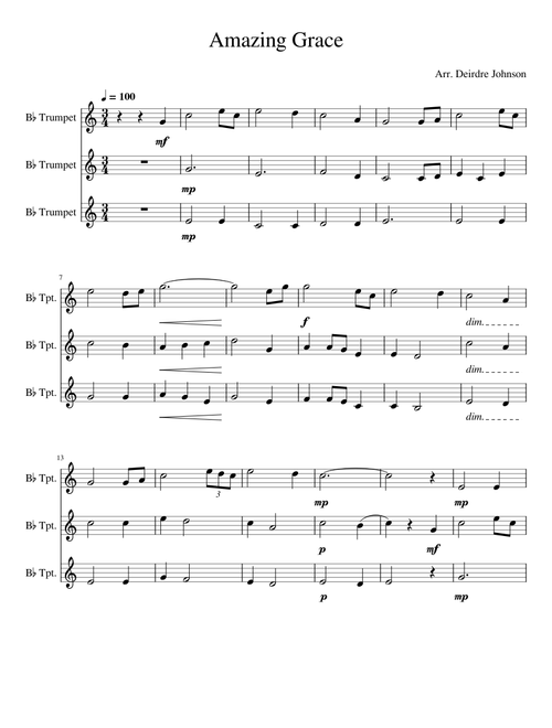 Amazing Grace Trumpet Trio