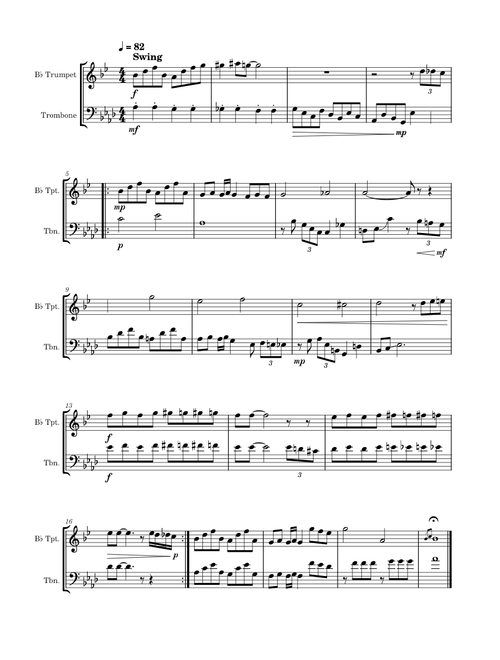 Its been a long long time – Julie Styne Trumpet-Trombone DUET