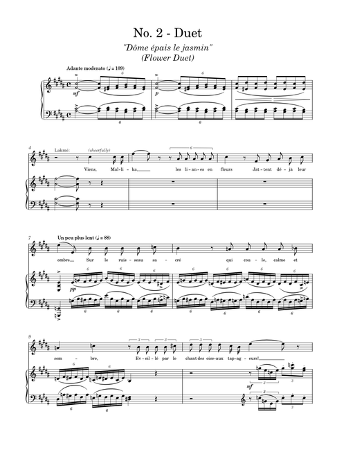 Lakmé: Act 1, No. 2 - Duet (The Flower Duet)