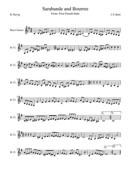 Sarabande and Bourree