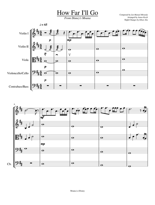 How Far I'll Go - From Disney's Moana