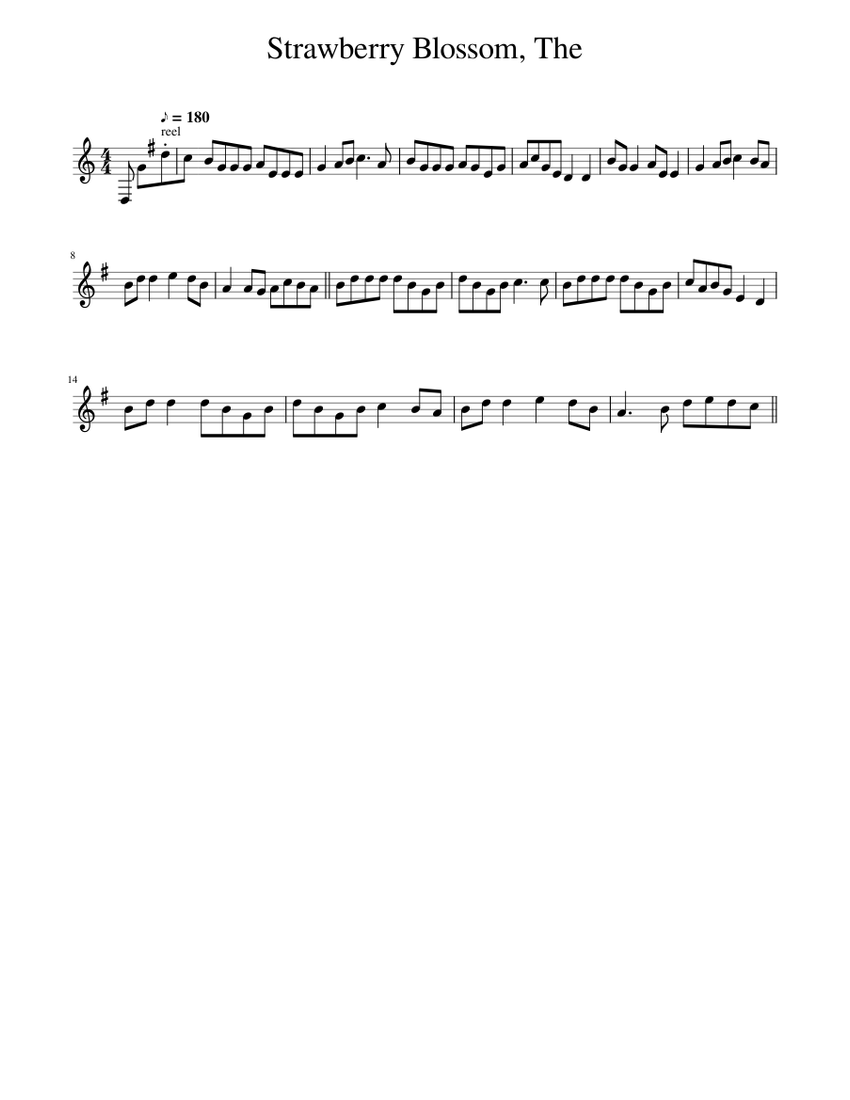 The Strawberry Blossom Sheet music for Piano (Solo)