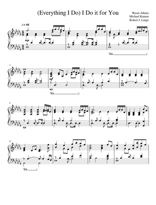 (Everything I do) I Do it For You (Piano Accompaniment)