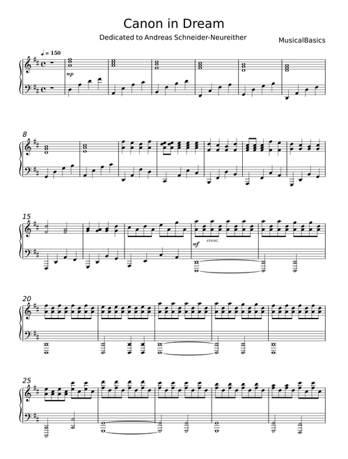 Canon in Dream – MusicalBasics
