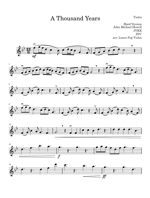 Violin Solo - A Thousand Years – John Michael Howell, JVKE, & ZVC