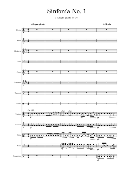 Sinfonia No. 1. I. Allegro giusto V. 7.5  – J. Borja