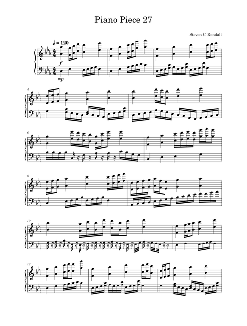 Piano Piece 27 – Steven C. Kendall