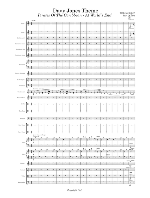 Davy Jones – Hans Zimmer Arr. E Bruyot